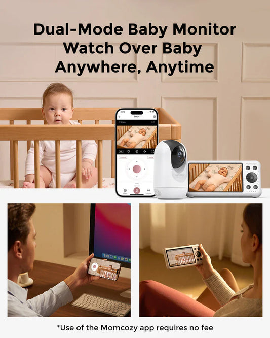 Momcozy 2 бебе смарт камери со 5'' и двојна функција