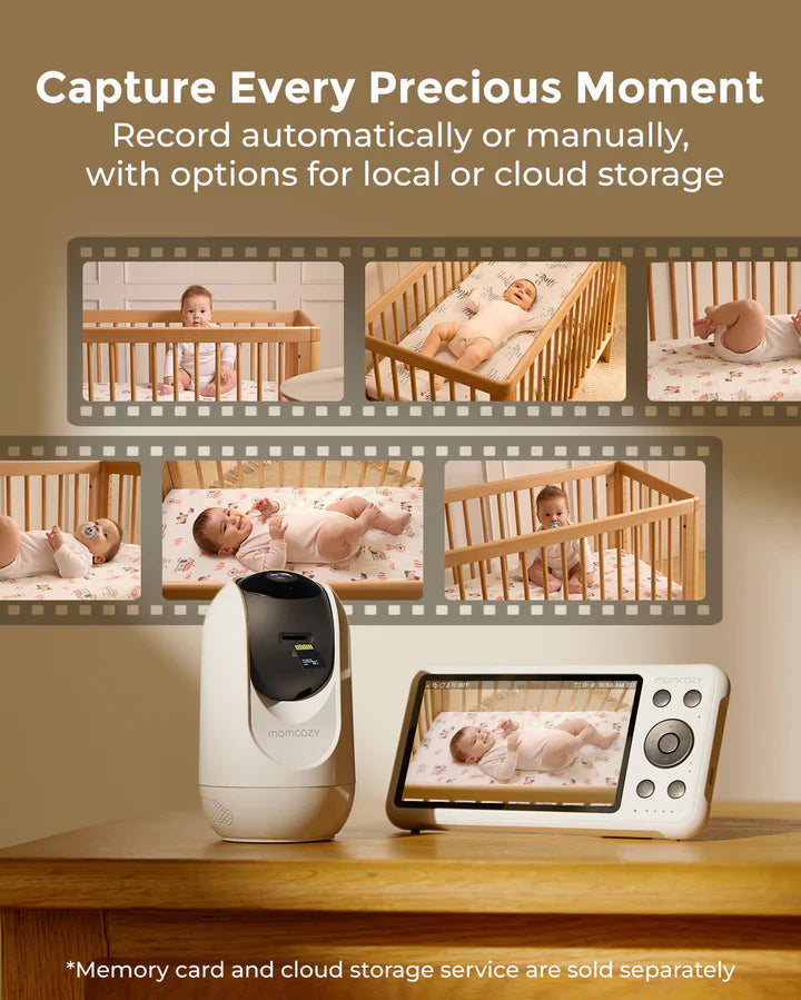 Momcozy 2 бебе смарт камери со 5'' и двојна функција