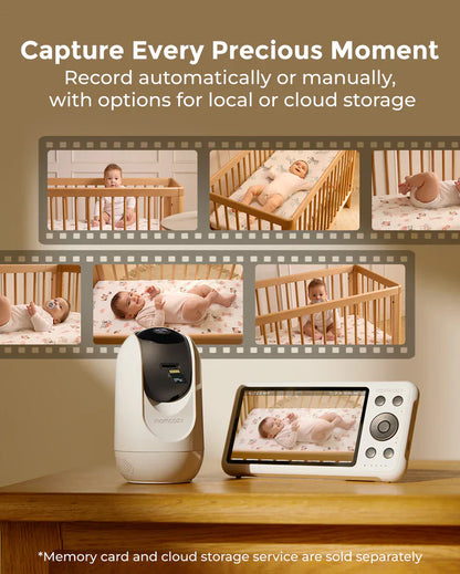 Momcozy 2 бебе смарт камери со 5'' и двојна функција