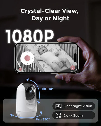 Momcozy 2 бебе смарт камери со 5'' и двојна функција