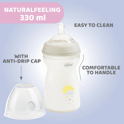 Chicco Natural Feeling Шише за бебиња +6месеци 330мл