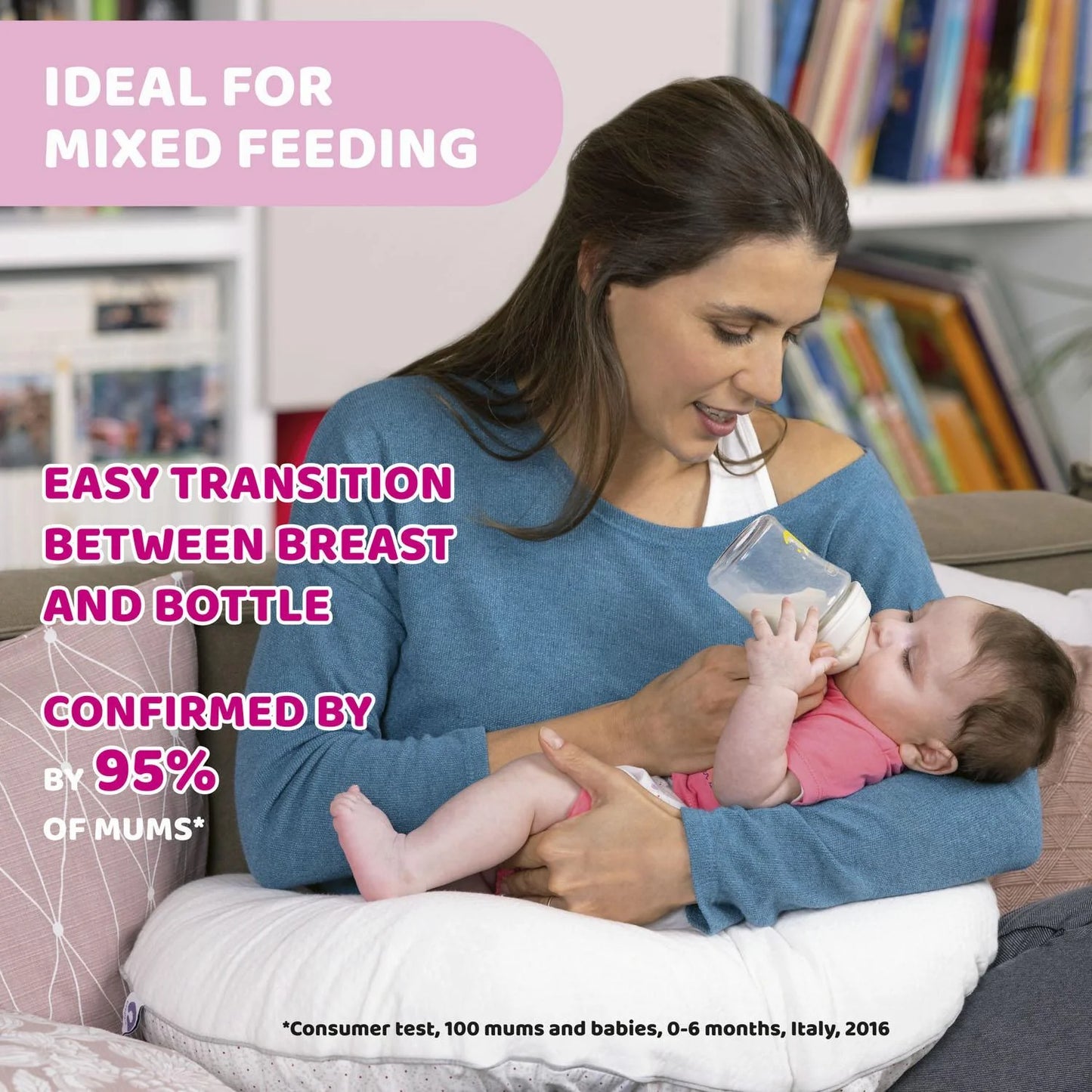 Chicco Natural Feeling Шише за бебиња +6месеци 330мл