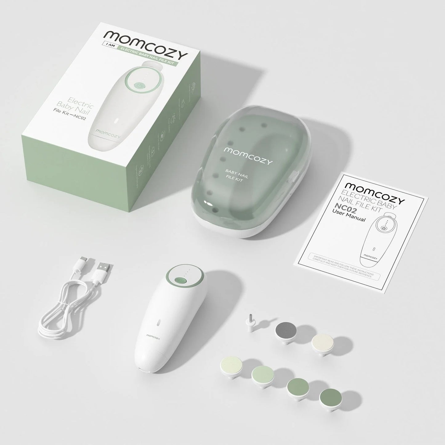 Momcozy тивок електричен тример за нокти