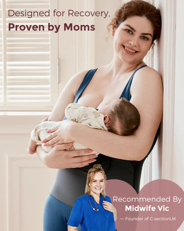 Momcozy Ergowrap Petite корсет за постпартум поддршка на абдомен со ергономски дизајн и лесен материјал