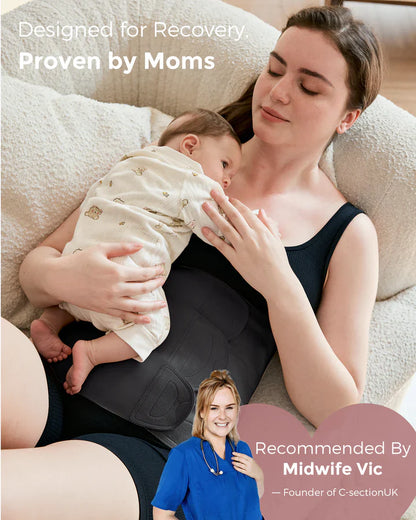 Momcozy Ergowrap Standard корсет за постпартум поддршка на абдомен со ергономски дизајн и лесен материјал