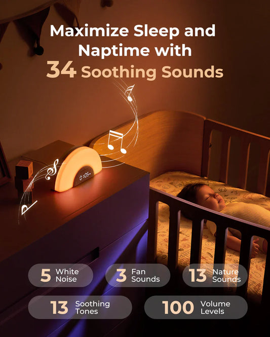 Momcozy Виножито – Звучна машина за спиење со ноќно светло