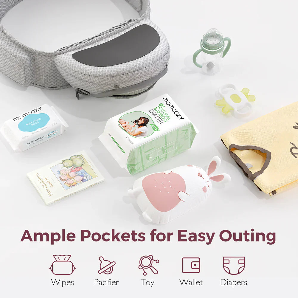 Momcozy 2 во 1 ергономски кенгур со седиште