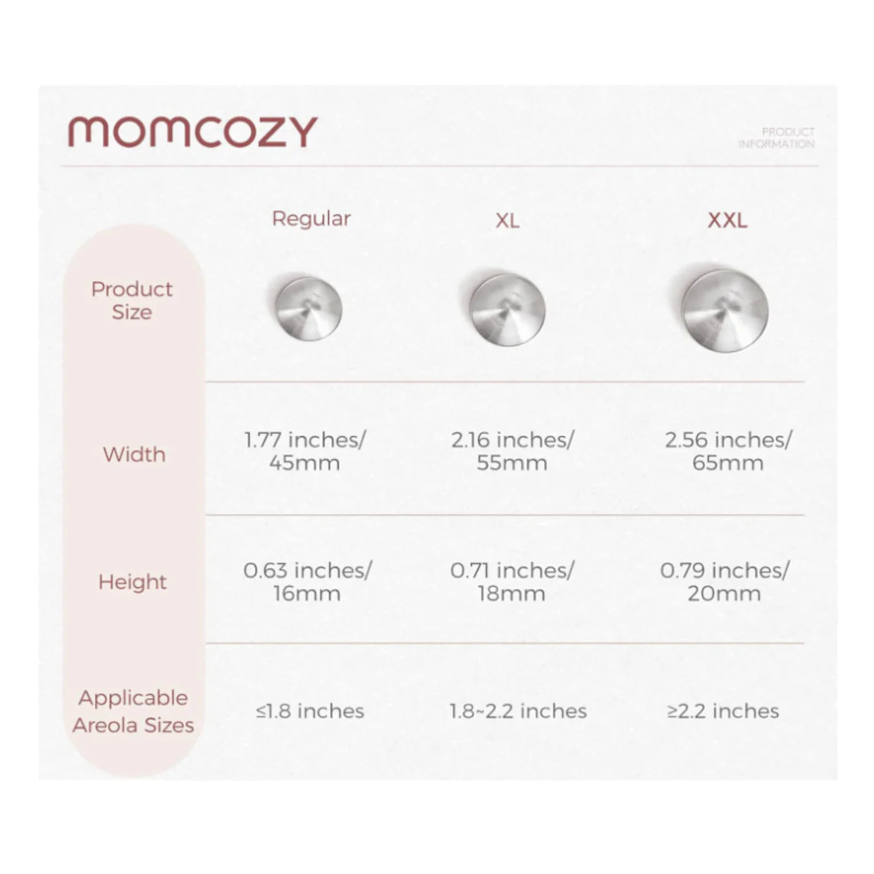 Momcozy 999 Sterling Silver сребрени штитници за брадавици 55мм