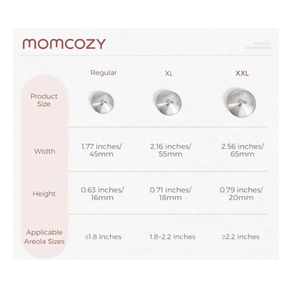 Momcozy 999 Sterling Silver сребрени штитници за брадавици 55мм