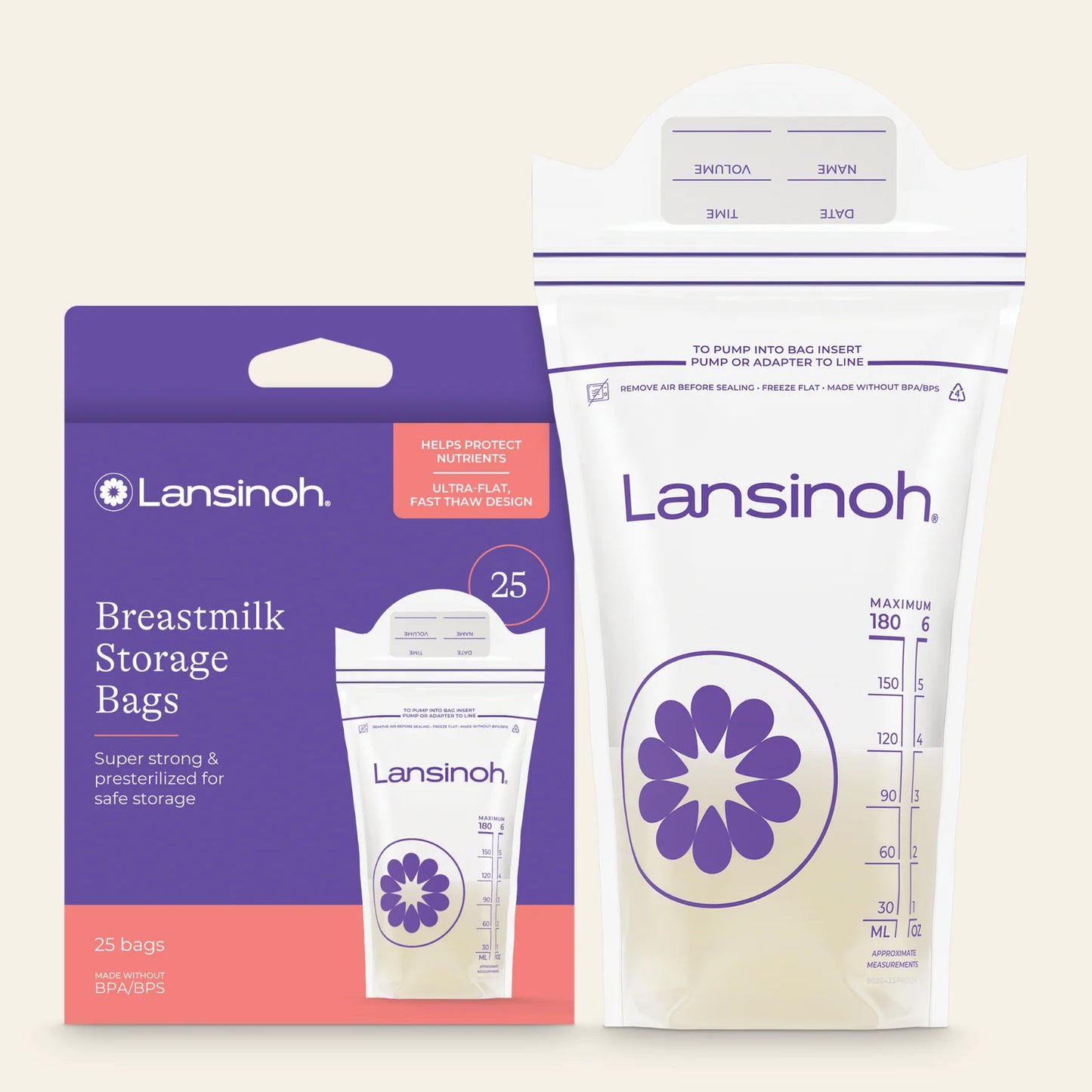 Lansinoh Ќесички за складирање на млеко 25