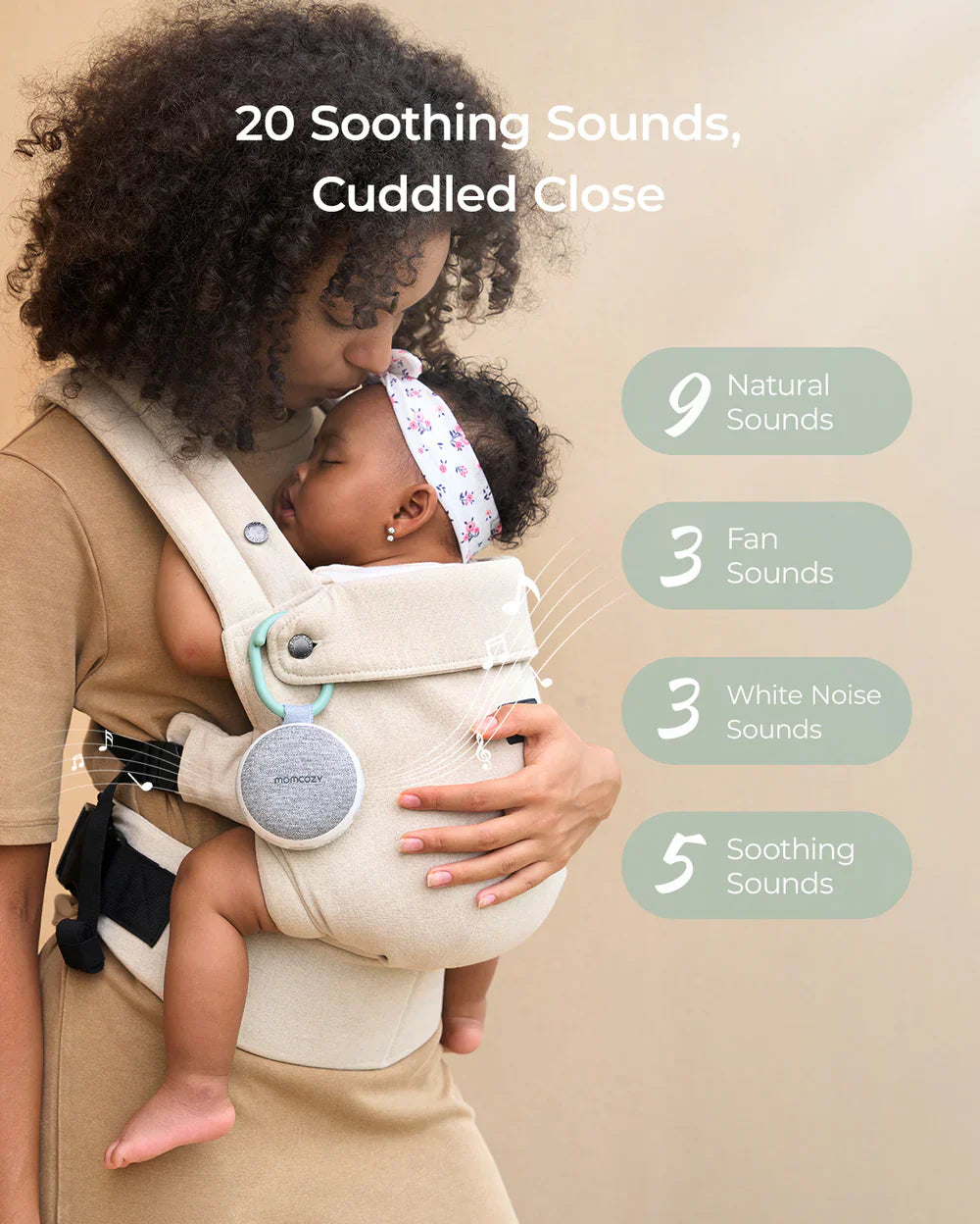 Momcozy пренослива машина со звуци за спиење и ноќно светло
