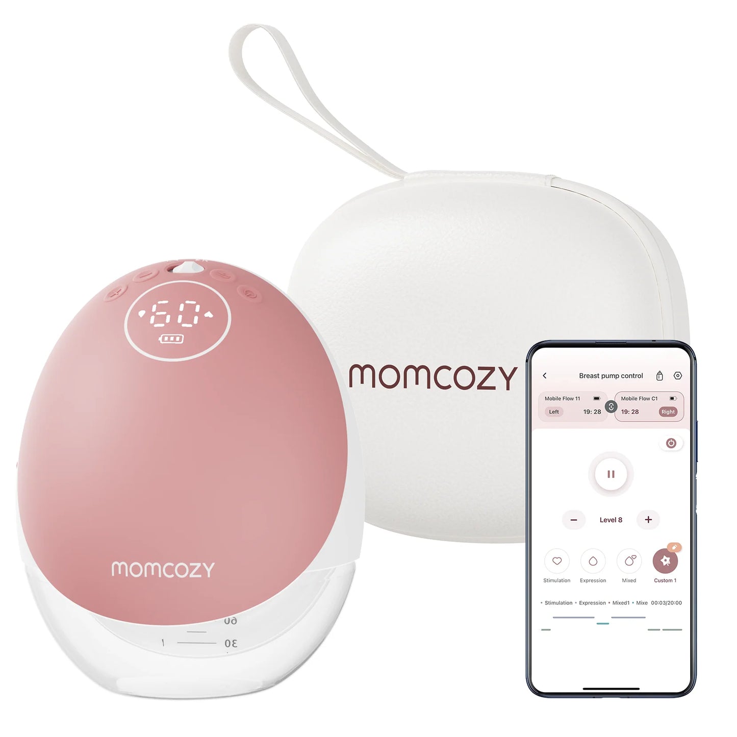 Momcozy M9 пренослива единечна електрична пумпа за гради