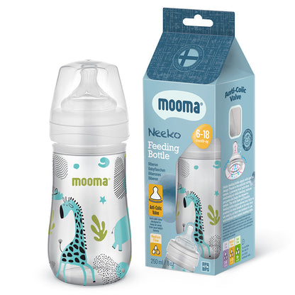 Mooma Animals шише со среден тек 250мл 6-18 месеци