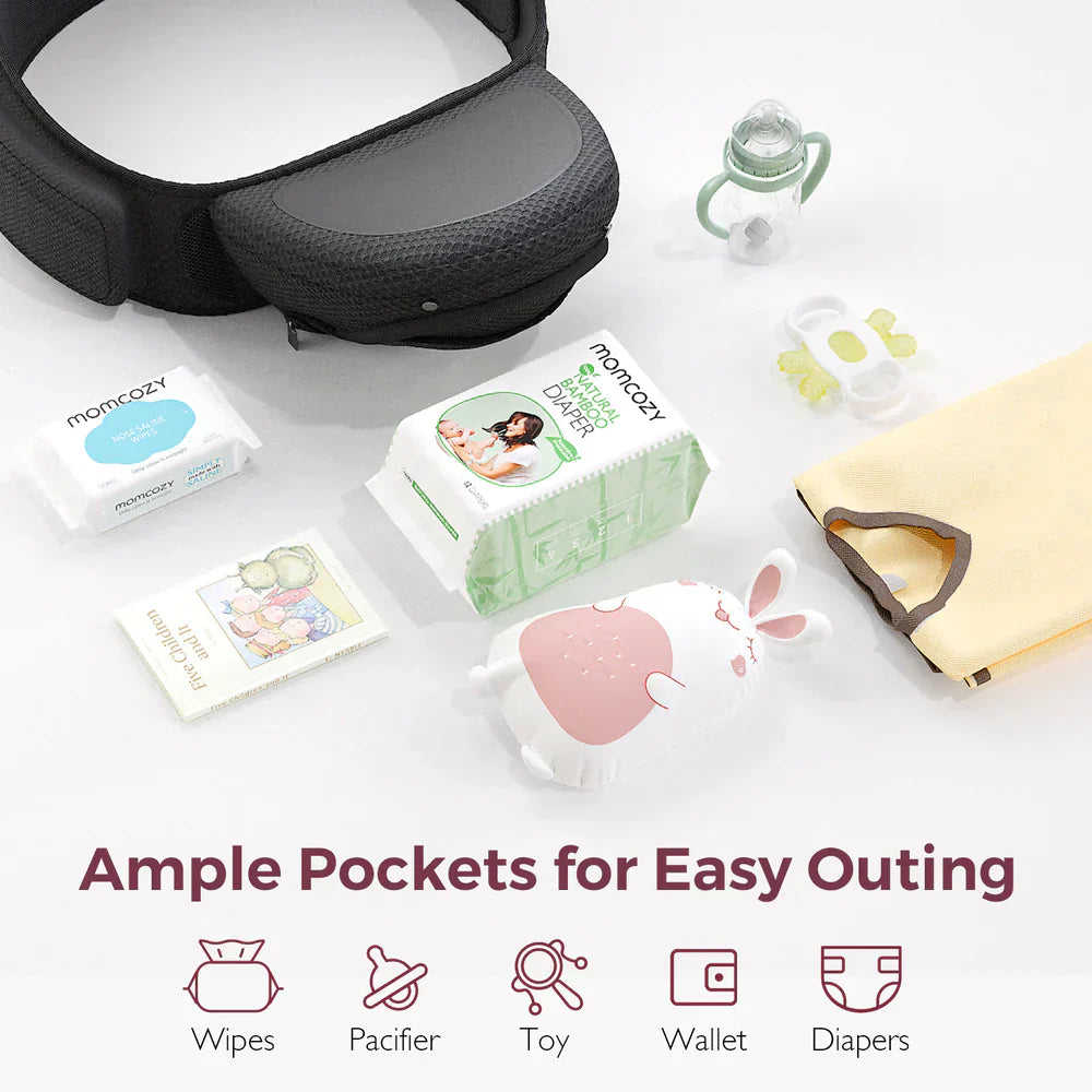 Momcozy 2 во 1 ергономски кенгур со седиште