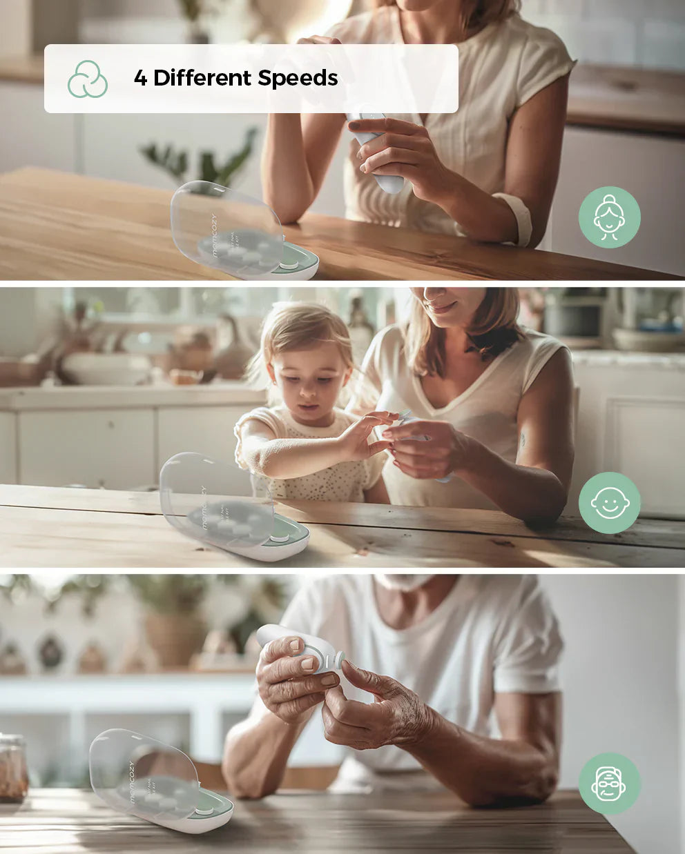 Momcozy тивок електричен тример за нокти