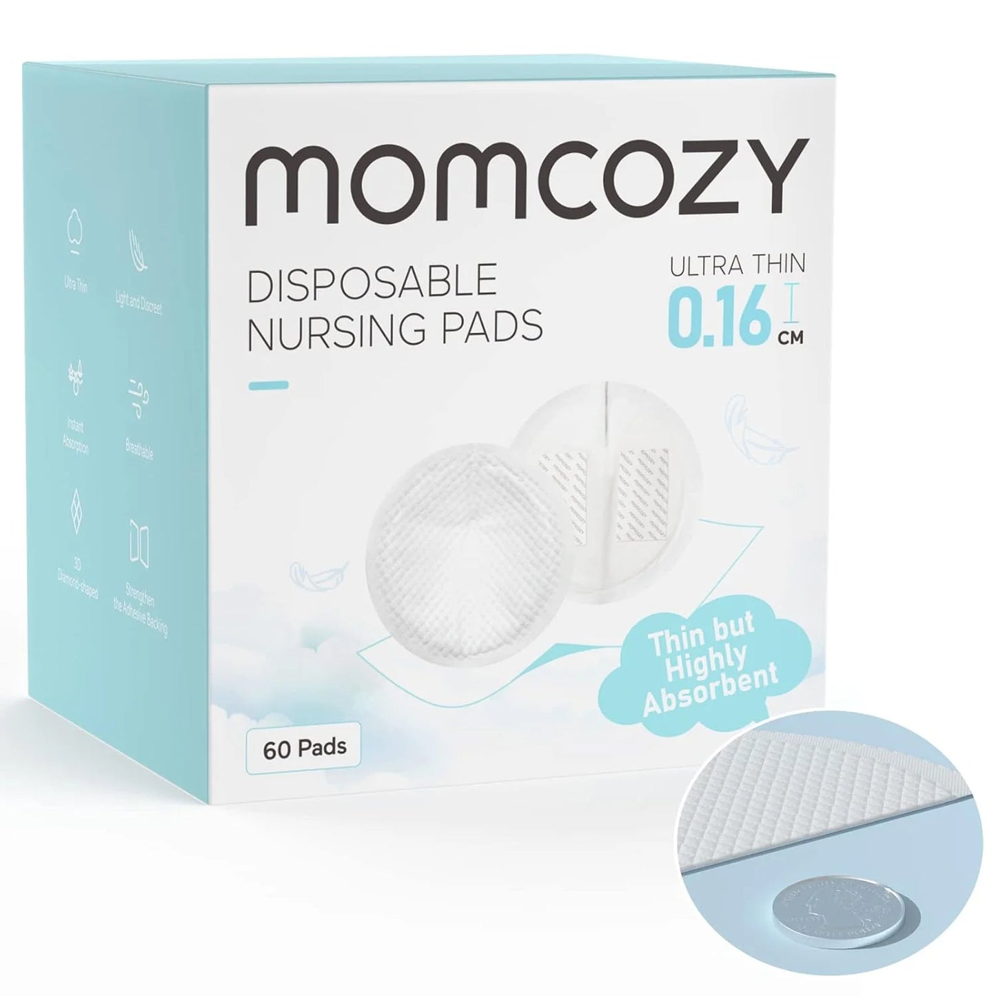 Momcozy ултра-тенки ултра-апсорптивни влошки за гради за еднократна употреба