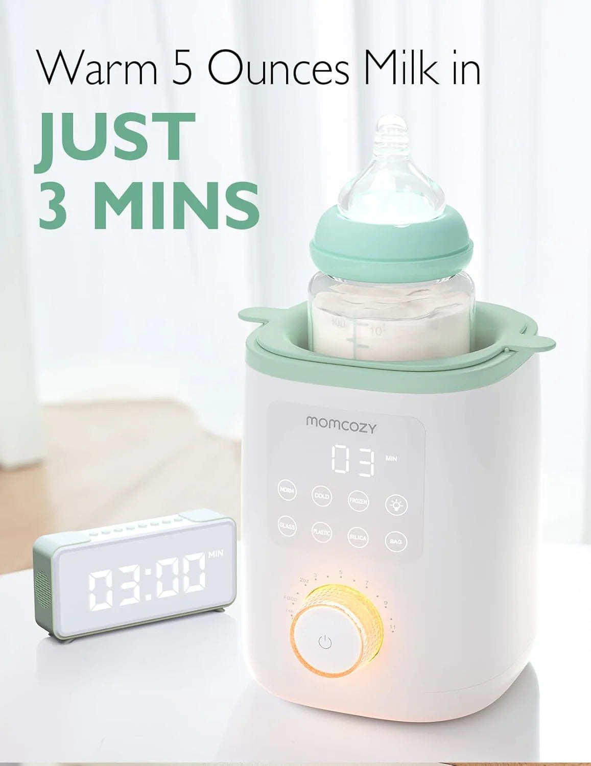 Momcozy Nutri Smart аналоген, мултифукнционален грејач за шишиња