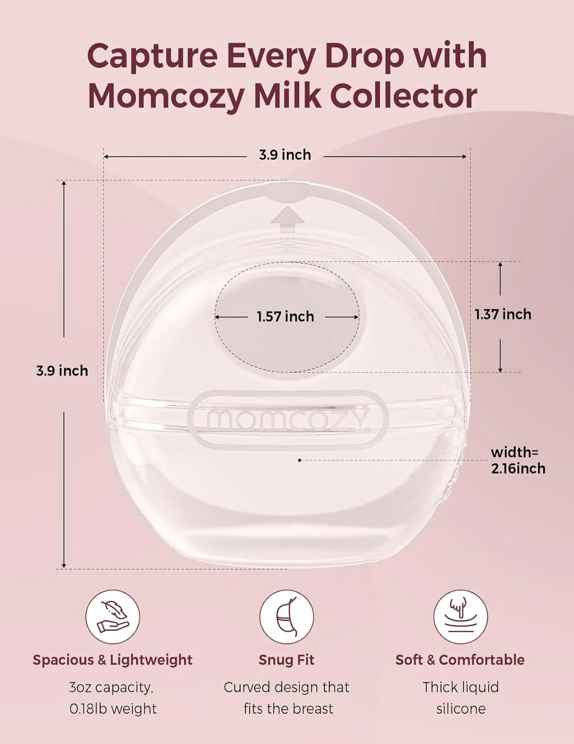 Momcozy силиконски колектори за млеко 90мл