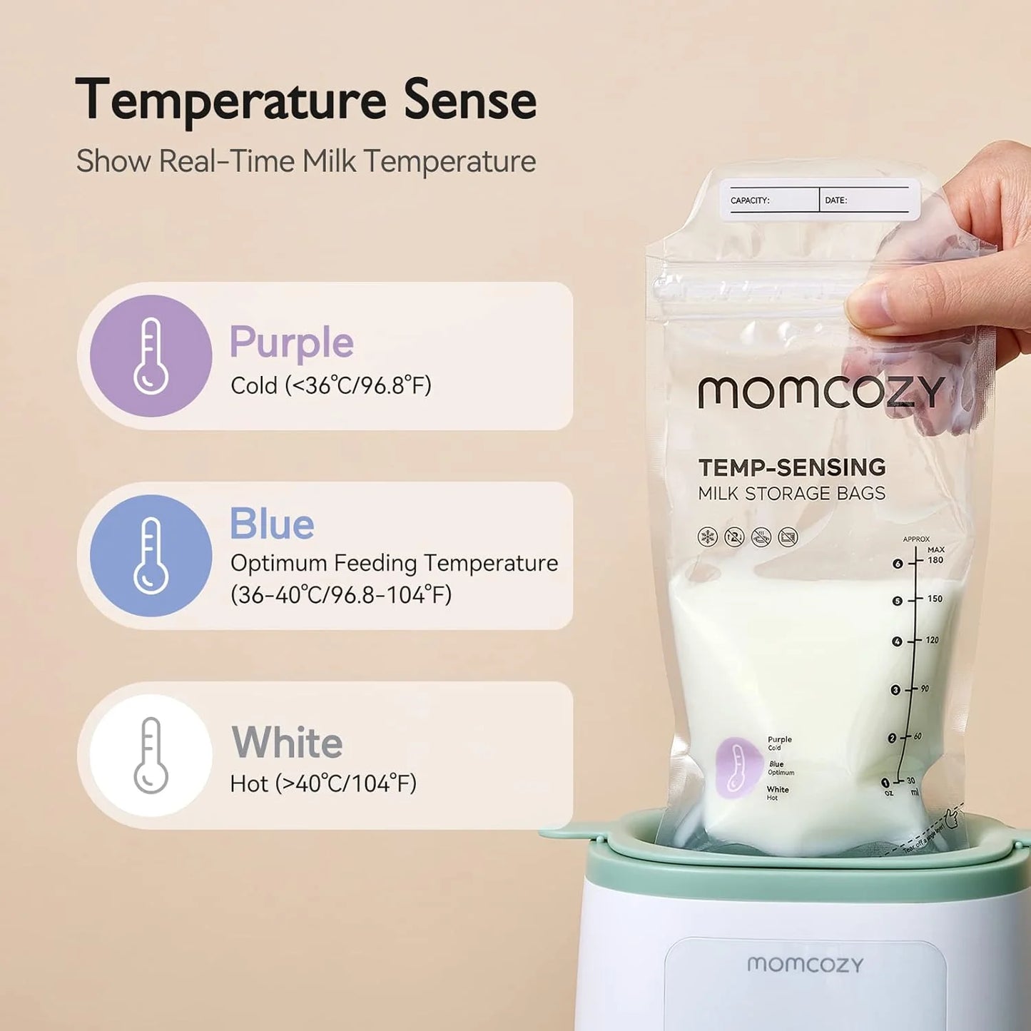 Momcozy кеси за складирање на мајчино млеко 120 парчиња