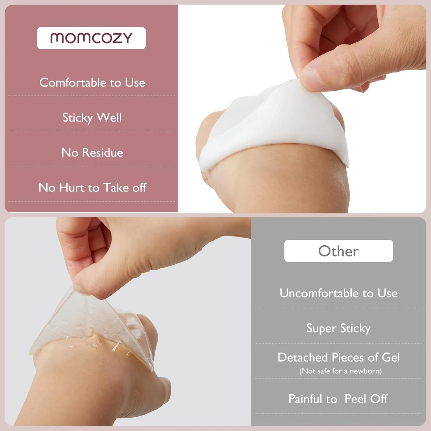 Momcozy влошки за гради со хидрогел и ланолин за моментално олеснување