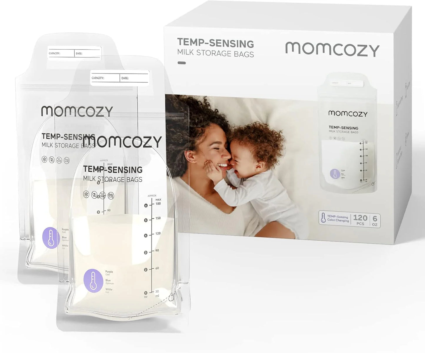 Momcozy кеси за складирање на мајчино млеко 120 парчиња