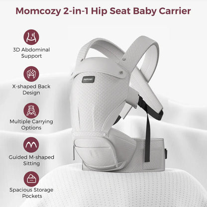 Momcozy 2 во 1 ергономски кенгур со седиште