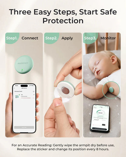Momcozy Smart Baby нослив термометар со апликација за следење на температура