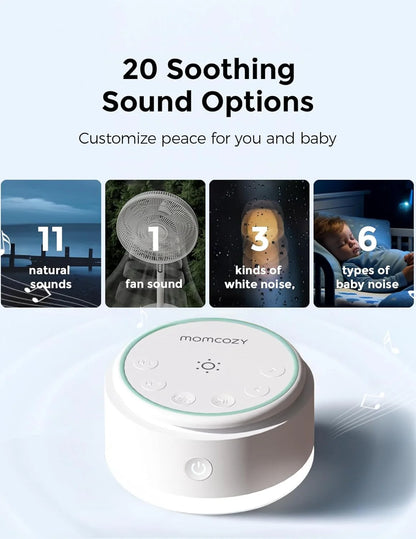 Momcozy пренослива машина за бел шум за бебиња и деца