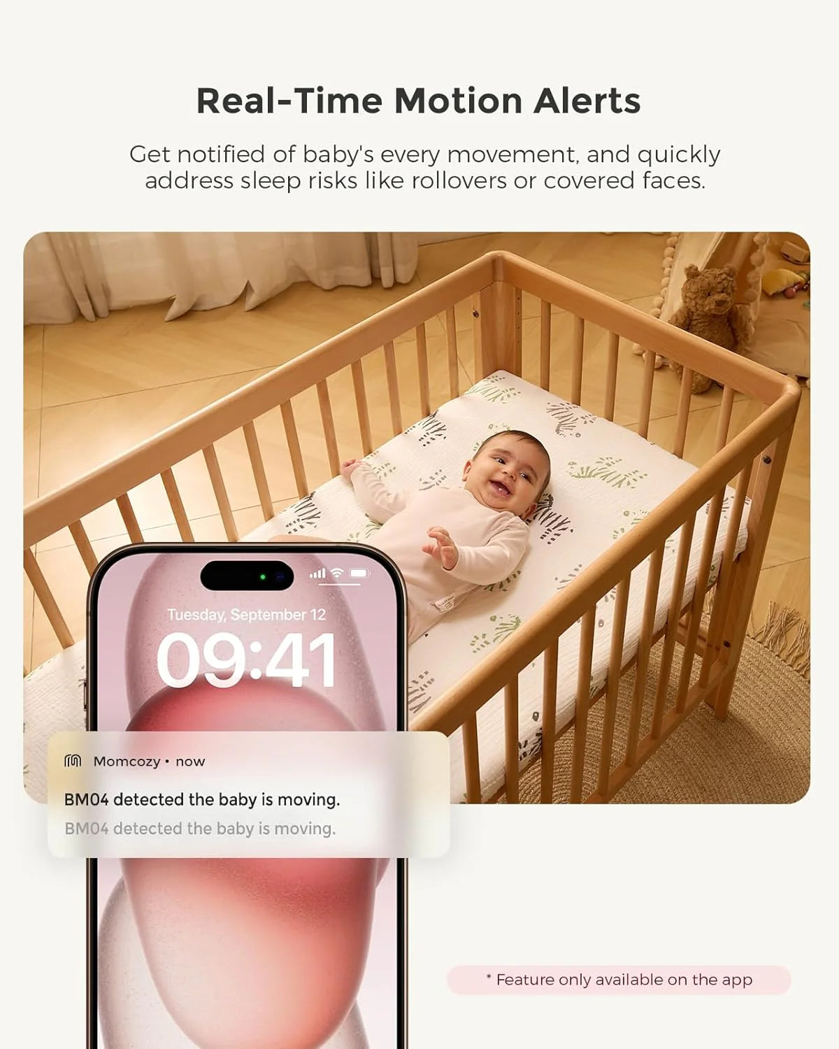 Momcozy смарт бебе камера со 5''екран и двојна функција