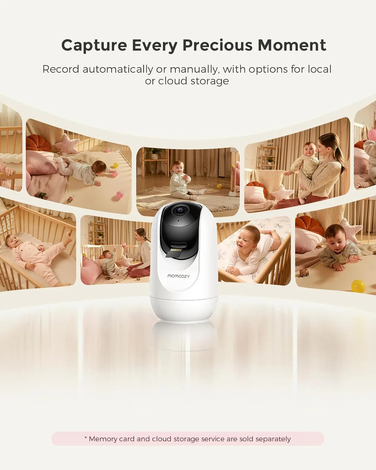 Momcozy смарт бебе камера со 5''екран и двојна функција