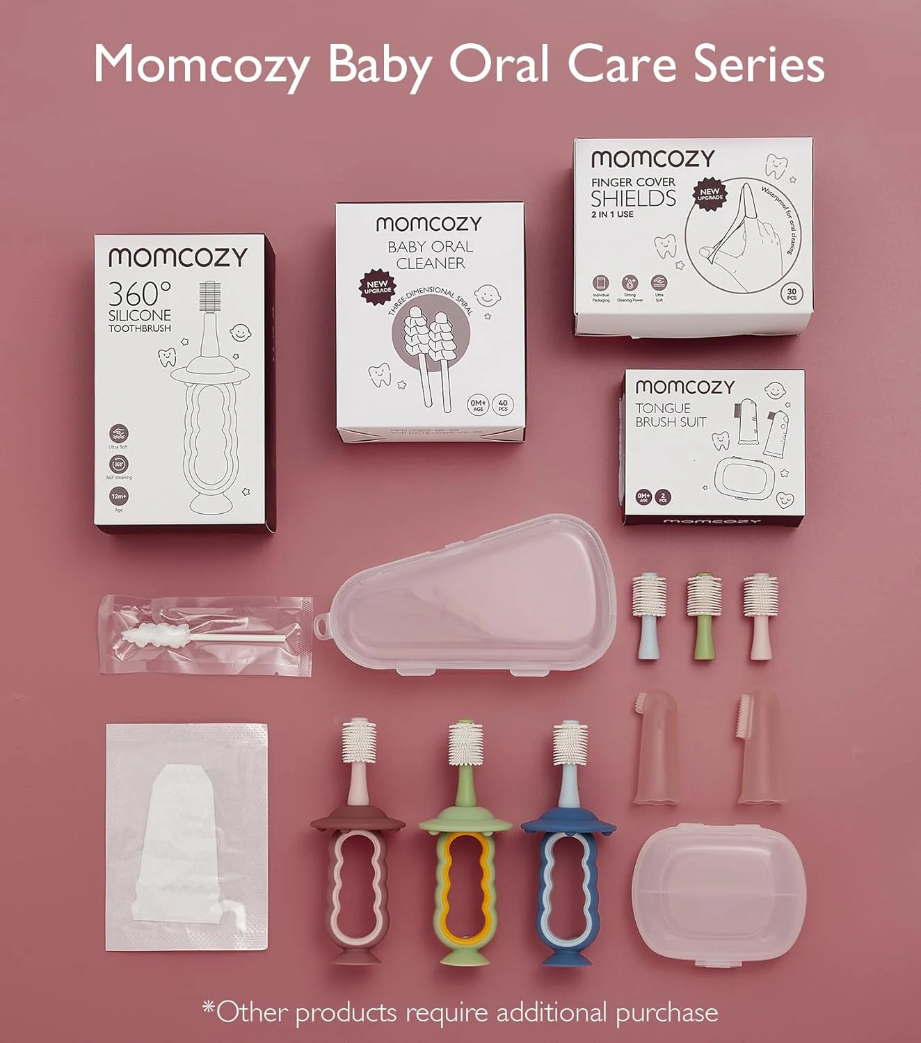 MomCozy четки за орална хигиена на бебиња