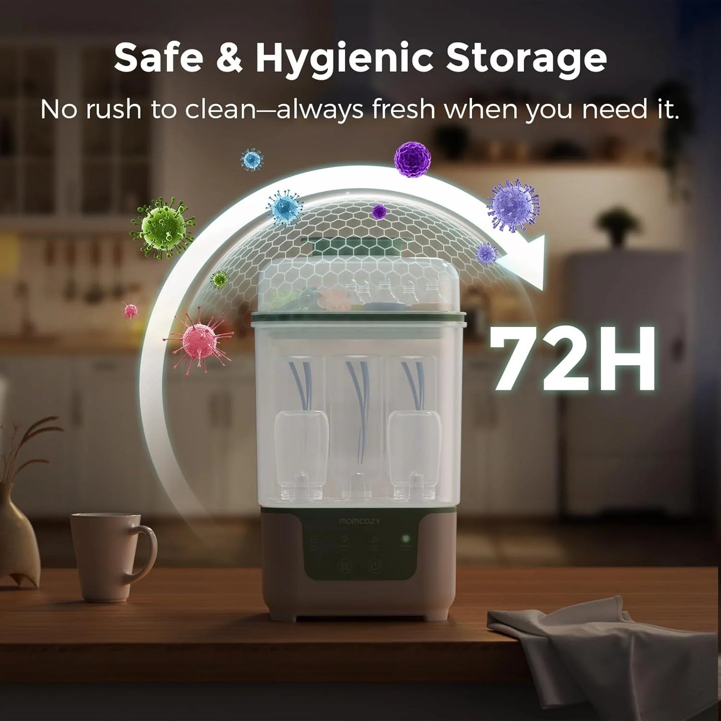 Momcozy стерилизатор и сушач на шишиња и цуцли