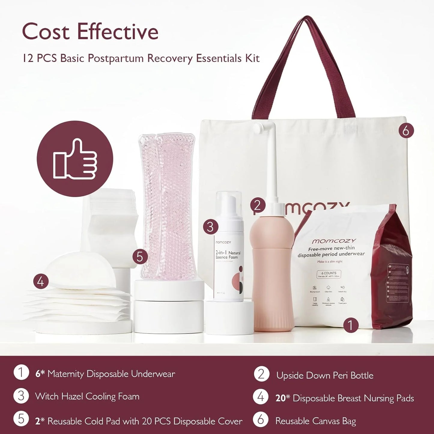 Momcozy постпартум сет за опоравување по спонтано породување