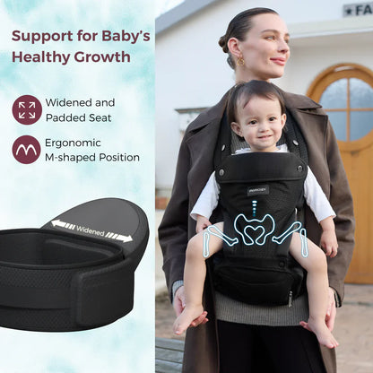 Momcozy 2 во 1 ергономски кенгур со седиште