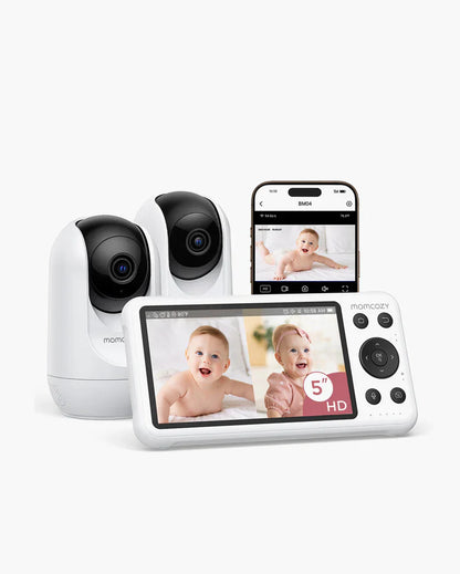 Momcozy 2 бебе смарт камери со 5'' и двојна функција