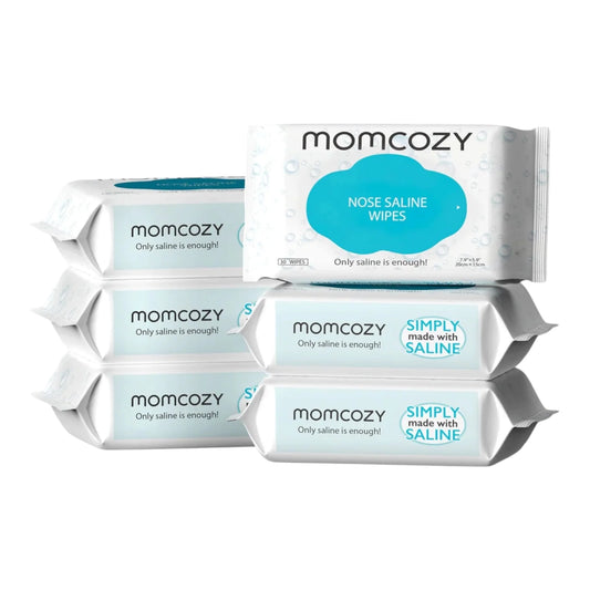 MomCozy Влажни марамчиња за нос со физиолошки раствор - 6 пакувања