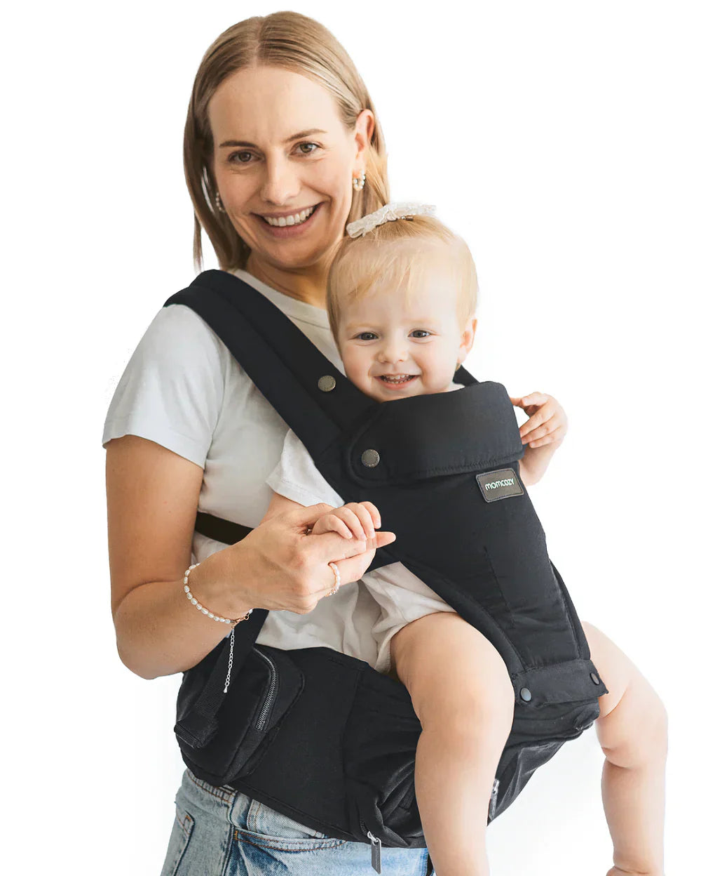 Momcozy 2 во 1 ергономски кенгур со седиште