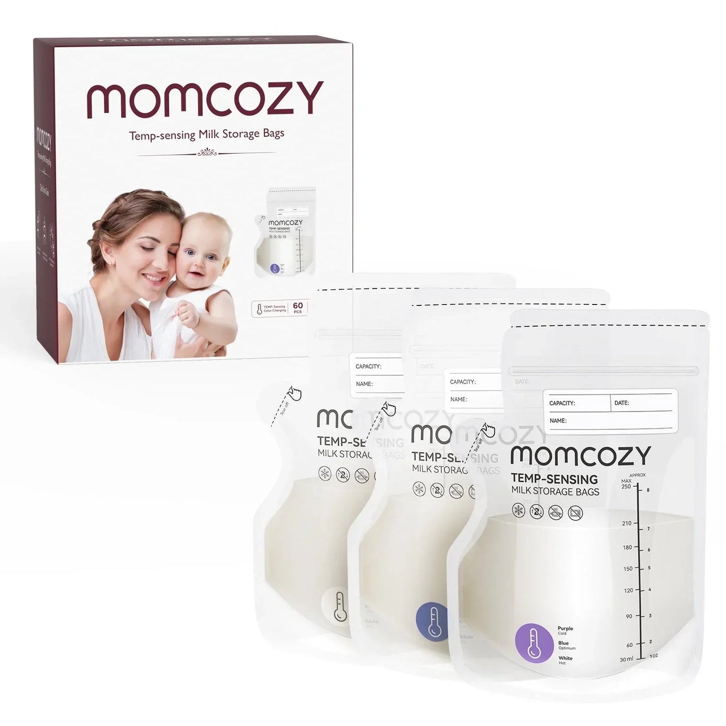 Momcozy кеси за складирање на мајчино млеко со отвор за турање