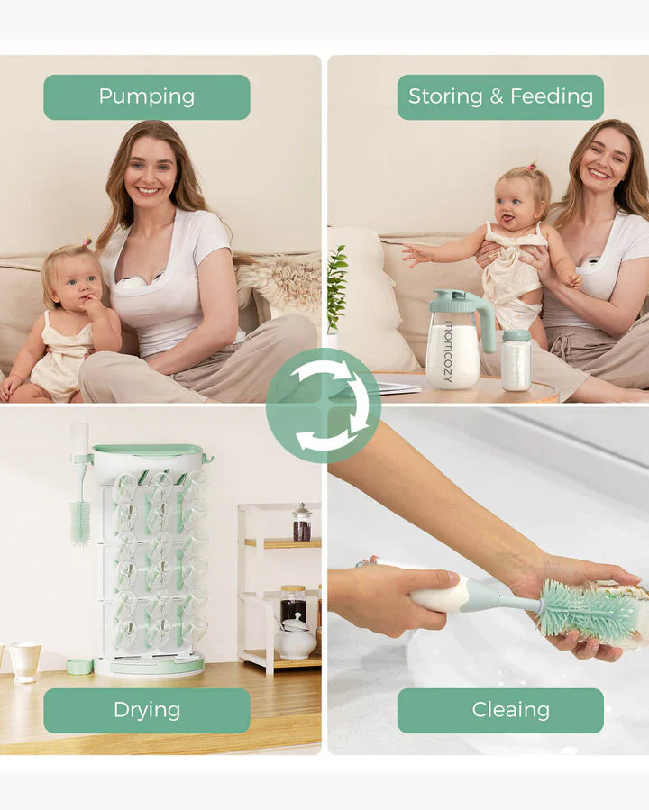 Momcozy DIY полица за сушење на шишиња до 18 шишиња
