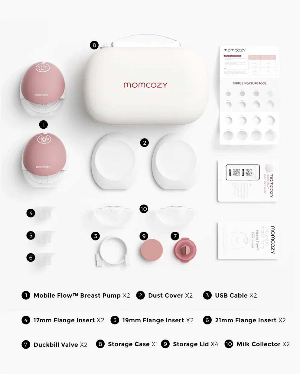 Momcozy M9 пренослива двојна електрична пумпа за гради