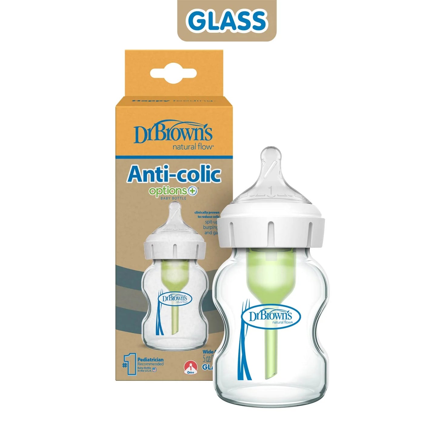 Dr. Browns Anti-Colic Стаклено шише со широка цуцла 150ml