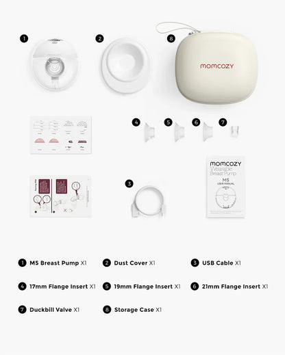 Momcozy M5 пренослива единечна електрична пумпа за гради