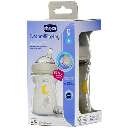 Chicco Natural Feeling Стаклено шише +0месеци 250мл