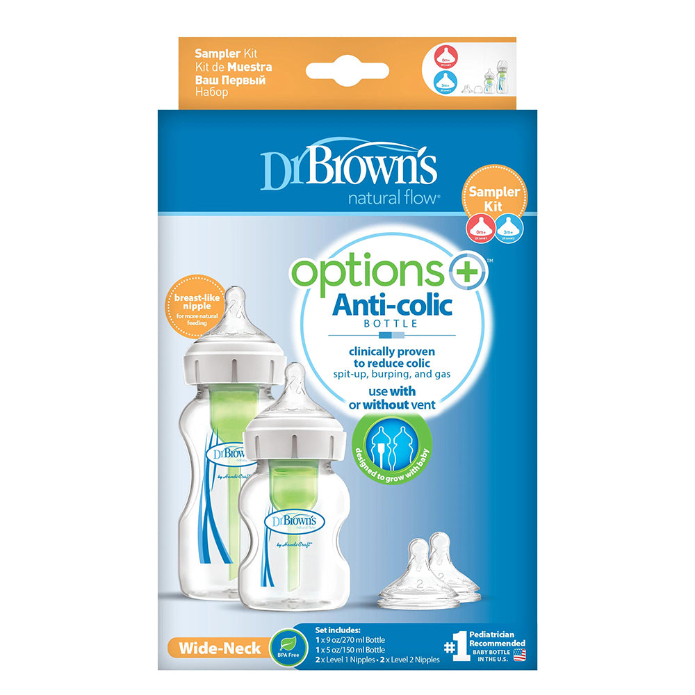 Dr. Browns Options Сет од две шишиња со широка цуцла 270мл и 150мл