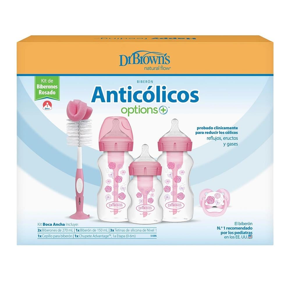 Dr. Browns Anti-Colic Pink сет за поклон